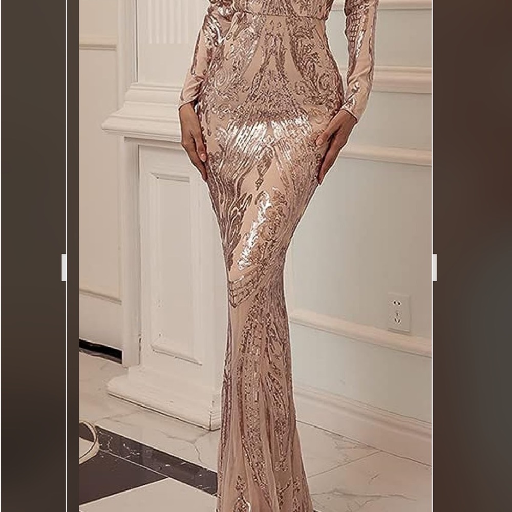 Sexy Off-Shoulder Evening Gown with Sequins